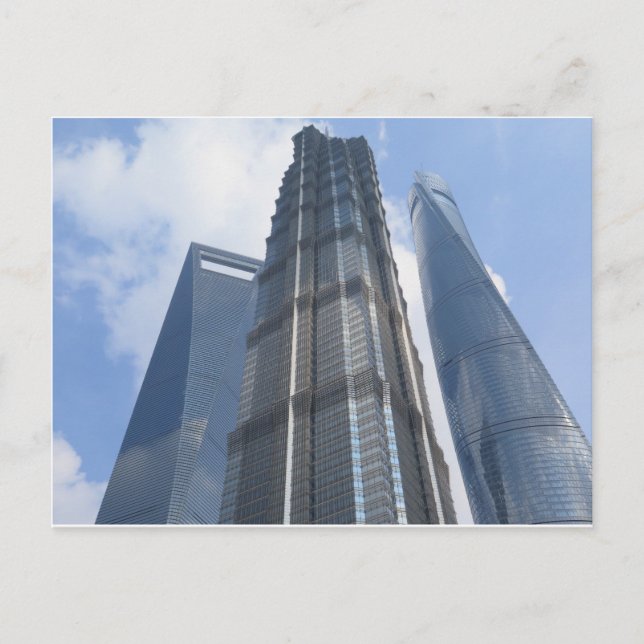 Arranha-céus de Xangai cartão postal da China (Frente)