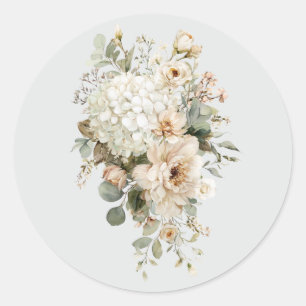 Arranjos de Flores de Marfim Adesivo – Floral Eleg