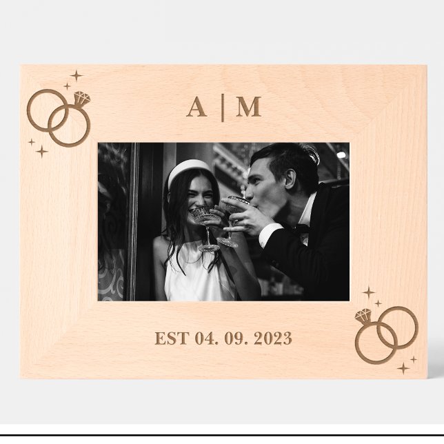 Arras de Casamento Monograma Molduras de Madeira P (Criador carregado)