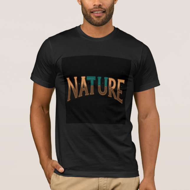 Arrastada na Natureza - Design de Camisa T ligada  (Frente)