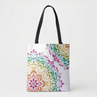 Arremessar o Arco-Íris Mandala Tote Bag