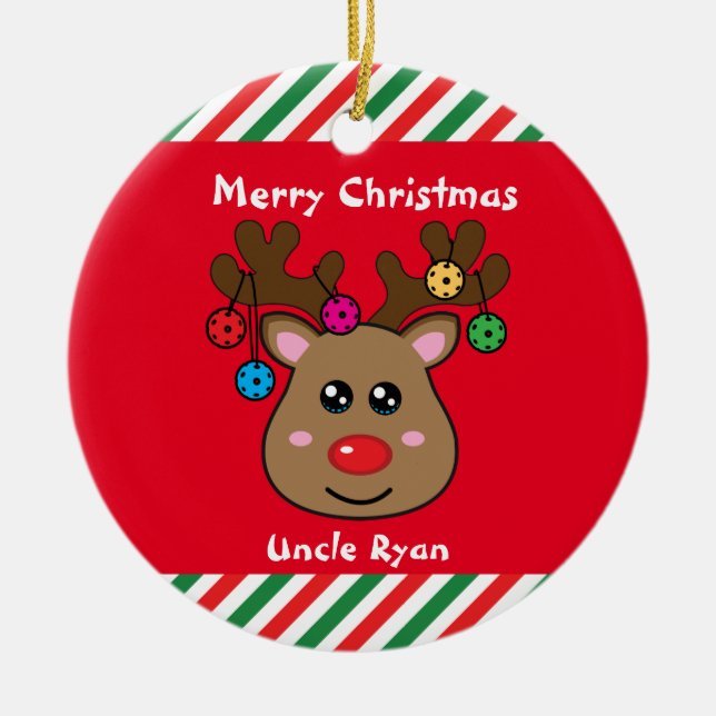 Arrendamento De Pickleball 🎄 ornamento Cerâmico (Frente)