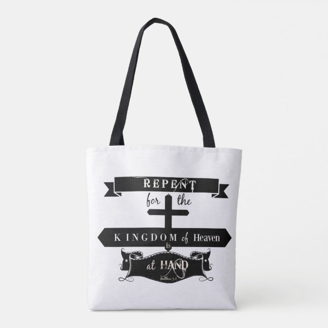Arrependa-se Escritura - Bolsa Tote (Verso)