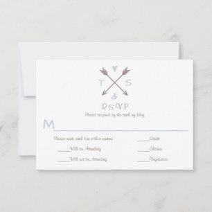 Arrows Blue Heart - RSVP e escolha de Janto