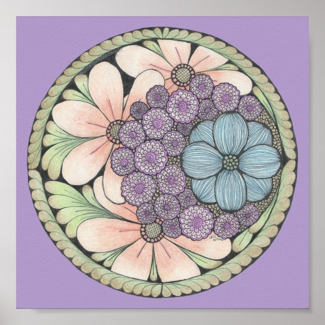 Arroz de flor4 impressão 8x8in. (Frente)