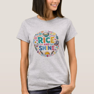 Arroz e Brilho – Camiseta com Piada de Comida Engr