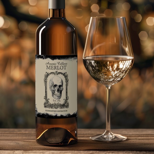 Arsênio Cellares Merlot Halloween Rótulo de Vinho (Criador carregado)