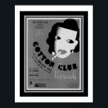 Art Deco 1934 Cotton Club Parade Poster<br><div class="desc">1934,  Art Deco,  preto,  branco e poster de cobrir de música de cinza para "Cotton Club Parade".</div>
