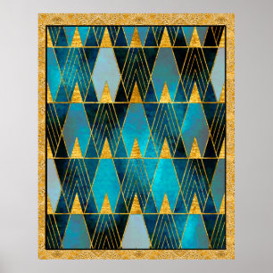 Art Deco Abstrato Pattern Poster