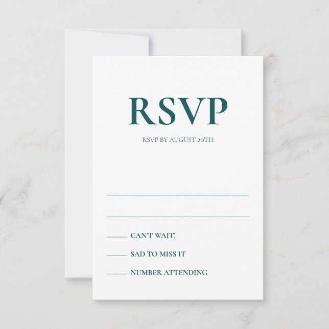 Art Deco Acentua Cartões de Resposta de Casamento (Frente)