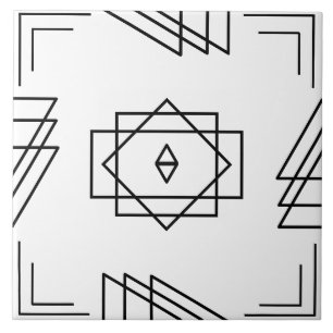Art Deco Azulejo Geométrico Cerâmico