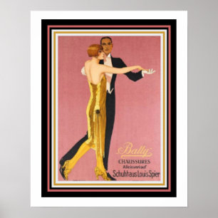 Art Deco, "Bally Chausacks", Poster 16 x 20
