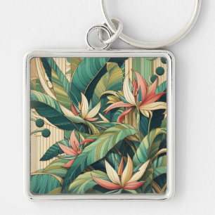 Art Deco Banana Leaf Chaveiro