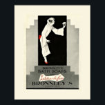 Art Deco Bath Soap Poster<br><div class="desc">Maravilhoso anúncio de Art Deco para Bath Soaps de Bronnley. Em cinza e branco com apenas um pedaço de vermelho. Esta bela poster parecerá excelente no seu banheiro. Nota: ampliar esta imagem pode resultar em um impressão de baixa qualidade.</div>