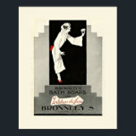 Art Deco Bath Soap Poster<br><div class="desc">Maravilhoso anúncio de Art Deco para Bath Soaps de Bronnley. Em cinza e branco com apenas um pedaço de vermelho. Esta bela poster parecerá excelente no seu banheiro. Nota: ampliar esta imagem pode resultar em um impressão de baixa qualidade.</div>
