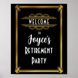 Art deco bem-vindo Poster crie seu próprio poster