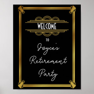 Art deco bem-vindo Poster crie seu próprio poster