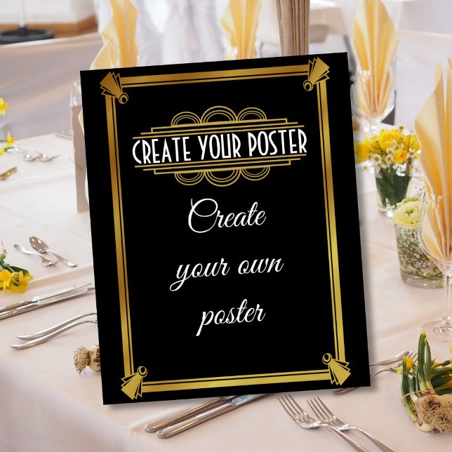 Art deco bem-vindo Poster crie seu próprio poster (Criador carregado)