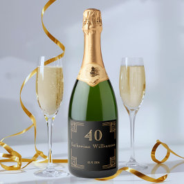 Art Deco Birthday Black Gold Roaring 20's