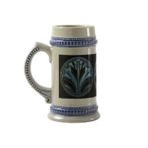 Art Deco Blue Design Caneca de cerveja