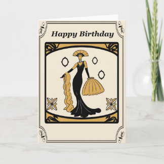 Art Deco - Cartão de Aniversário