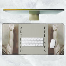 Art Deco Cats Vintage Felines Taupe Cinza