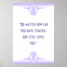 Art deco - citação cristã Poster