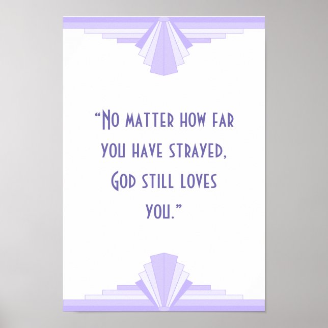 Art deco - citação cristã Poster (Frente)