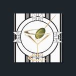Art Deco Cocktails Wall Canvas<br><div class="desc">Muito influenciado pelo estilo de decoração da arte deco,  este design de vidro martini fofo vem completo com uma azeitona! Uma ideia de presente muito única e na moda que seria excelente para aqueles que amam festas de coquetéis ou trabalham em um bar.</div>