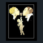 Art Deco Cupid com Poster vintage Casal<br><div class="desc">Art Deco Cupid com deco de arte do Poster vintage Casal, imagens retroradas, ilustrações de vintage, retrovisor, nouveau, imagem deco, viagens vintage, frança viagem, paris viagem, francês, vintagestore, vintage, restaurante drco, retro, viagem, imagens vintage, vitoriano, imagens victorianas, gráficos vintage, popular, déctar ou estilos, estilo retrô, legal, moderno, país, paisagens, lojas...</div>