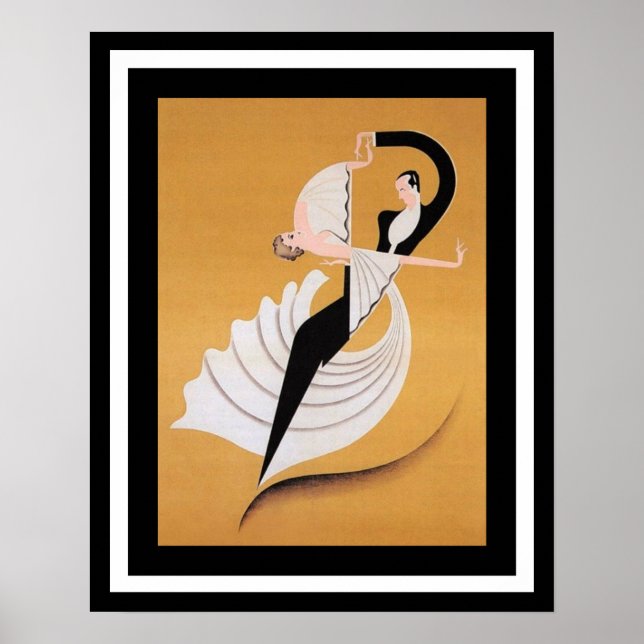 Art Deco Dancers Poster (Frente)