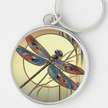 Art Deco Dragonfly Chaveiro