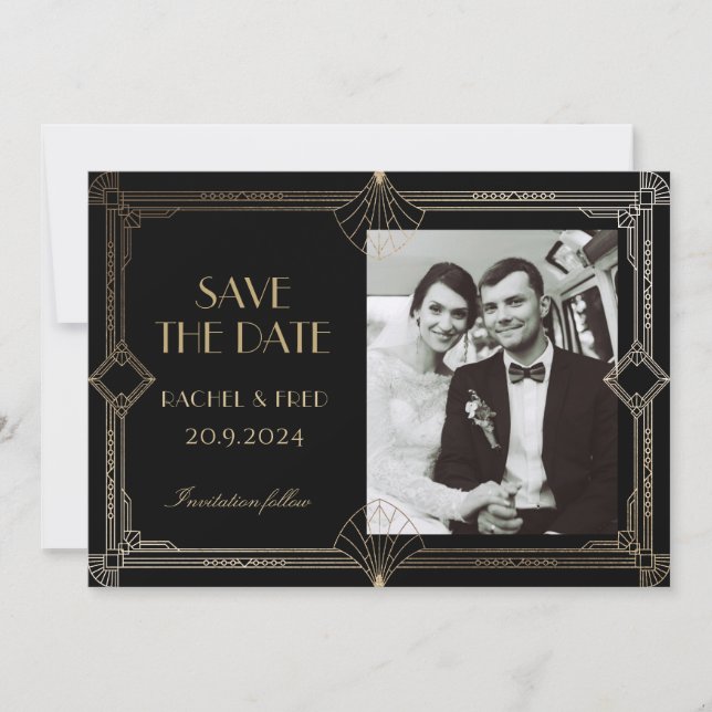 Art Deco Elegante Black 20s Classic (Frente)