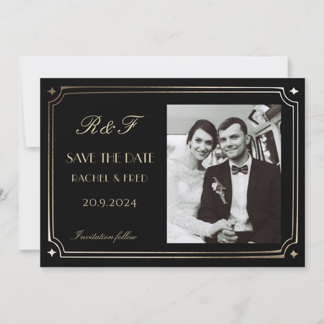 Art Deco Elegante Black 20s Classic (Frente)