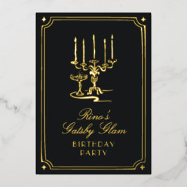 Art Deco Elegante Preto Dourado Anos 20 Casamento 