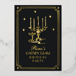 Art Deco Elegante Preto Dourado Clássico dos Anos 
