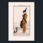 Art Deco Fashion Poster<br><div class="desc">Placa de moda da safra. Belo prato de moda de Paris de 1912. Mostrando o auge da moda francesa no início do século XIX. Ilustração é de uma deliciosa roupa cor de laranja e preto Esta placa de moda ficaria adorável pendurada num quarto ou sala de costura e seria fantástica...</div>