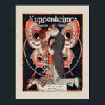 Art Deco Fashion Poster<br><div class="desc">Uma poster de publicidade deslumbrante em Deco de Arte para uma loja de roupas masculinas. Apresentando um casal beijando com uma linda borboleta como pano de fundo.</div>