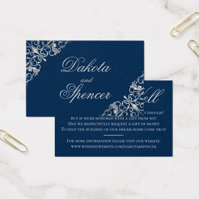 Art Deco Filigree | Marinho de prata — poço de ané (Escritótio)