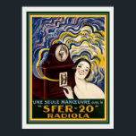 Art Deco French Radiola Poster 12 x 16<br><div class="desc">Belo,  Vintage,  Anúncio Deco Francês para Radiola 12 x 16</div>
