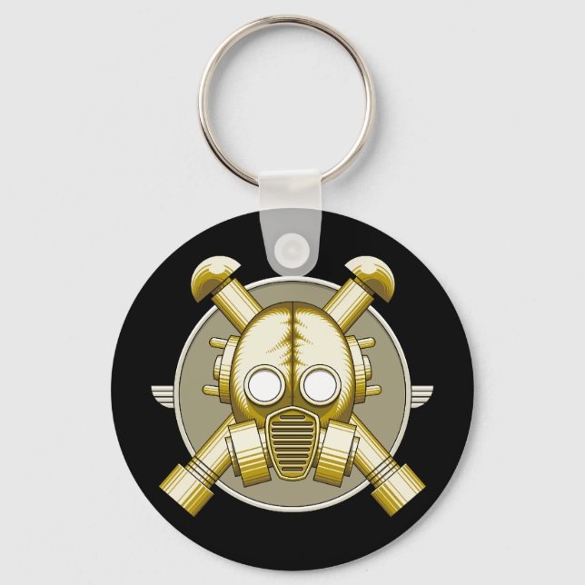 Art Deco Gasmask chaveiro (Frente)