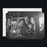 Art Deco Gatsby Salvar a Data | Bilhete de Convite<br><div class="desc">Personalize seu próprio cartão 5x7. Clique no botão Personalizar para inserir sua arte, designs ou fotos para criar um cartão de convite exclusivo 5x7! Tente adicionar texto usando fontes legal e veja uma prévia da sua criação! Nosso cartão de convite simples para personalizar 5x7 não tem pedidos mínimos & é...</div>