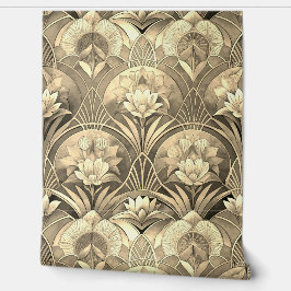 Art Deco Geométrico Floral Dourado