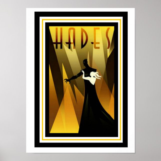 Art Deco Hades Poster 12 x 16 (Frente)