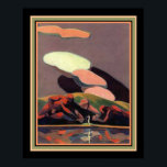 Art Deco Impressão por A. M. Hopfmuller 16 x 20<br><div class="desc">Impressão de Arte Única de A.M. Hopfmuller com formações rochosas em forma humana num cenário tranquilo.</div>