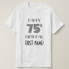 Art Deco Inspira Vista 75ª Camisa de Festa de aniv