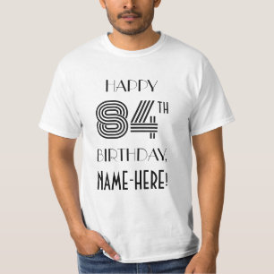 Art Deco Inspirou Olhar 84ª Camisa de Festa de ani