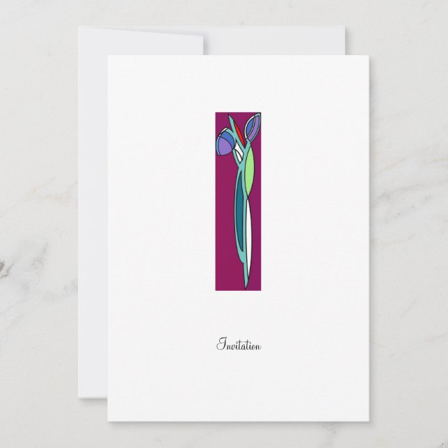 Art Deco Iris - Convite CP (Frente)