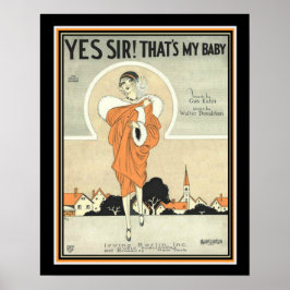 Art Deco Irving Berlin Sheet Music Impressão 16 x