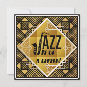 Art Deco Jazz no Corno do Ano Novo Convite à Véspe